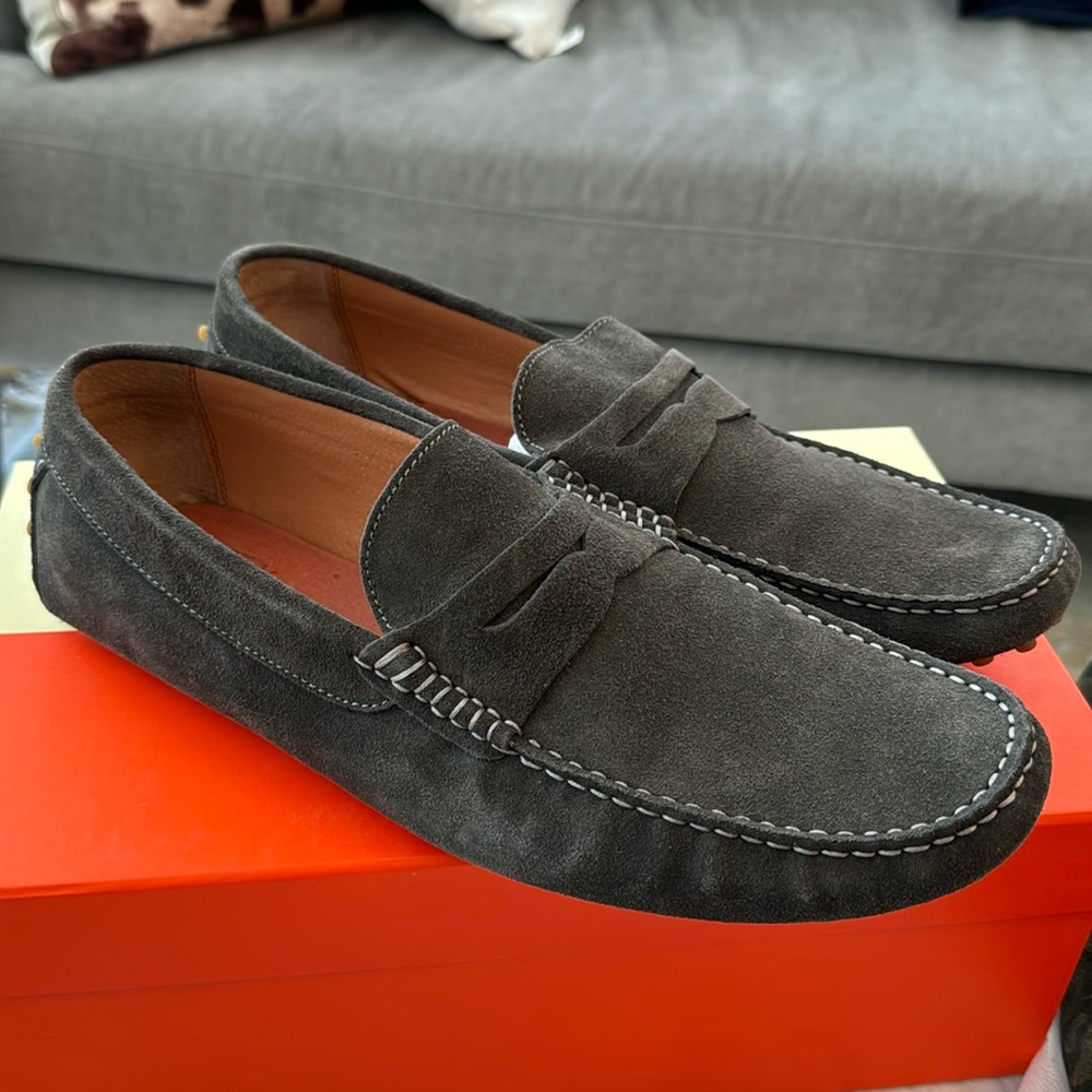 Like new New Republic driver driving shoes loafers gray size US 11.5